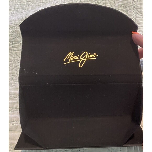 Maui Jim Trifold Case For Sunglasses Black Case Only Gold Logo - Picture 4 of 5